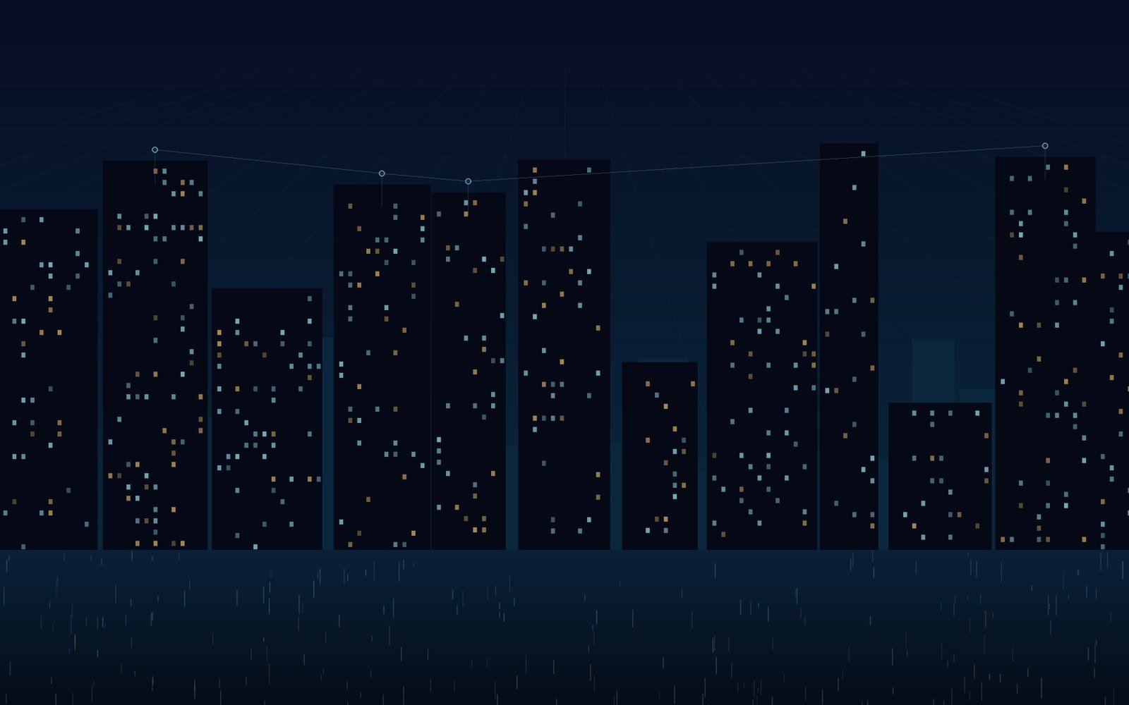 Hong Kong skyline abstracted as a signal grid